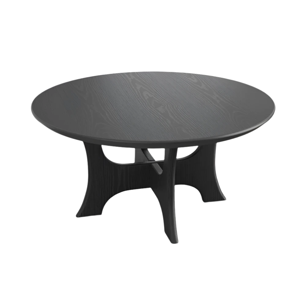 O&Co Damian Round Wood Coffee Table