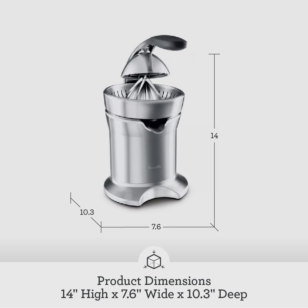 Breville 800CPXL Citrus Press Pro Juicer Machine, Brushed Stainless Steel