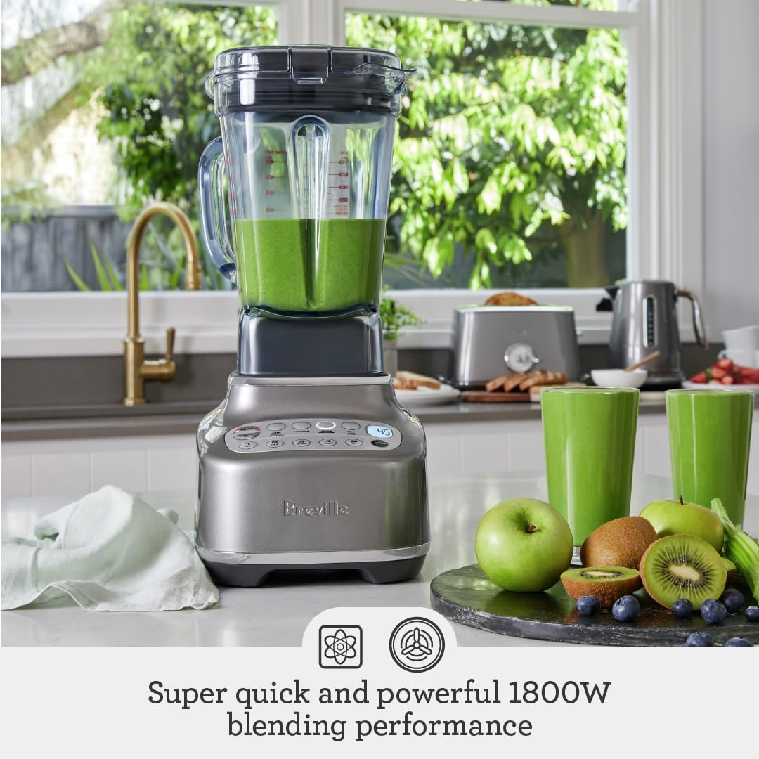 Breville Q Commercial-Grade Home Blender, Smoked Hickory