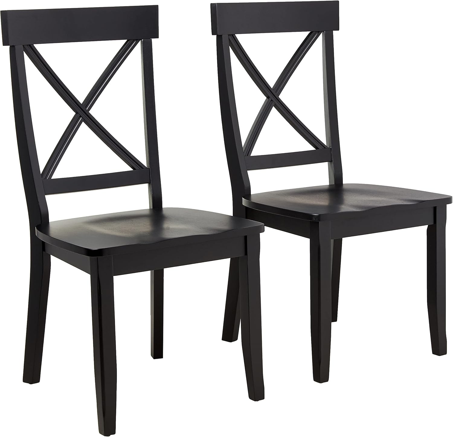 Homestyles Blair Black Dining Chairs, Set of 2 Black