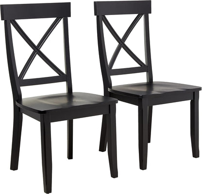 Homestyles Blair Black Dining Chairs, Set of 2 Black