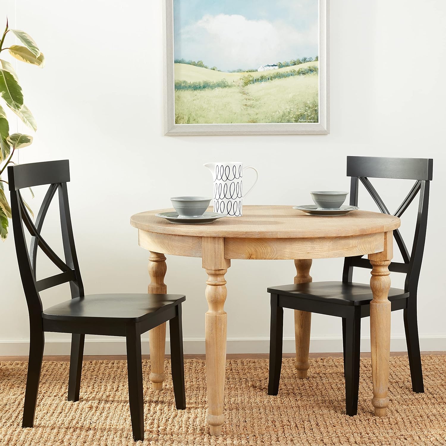Homestyles Blair Black Dining Chairs, Set of 2