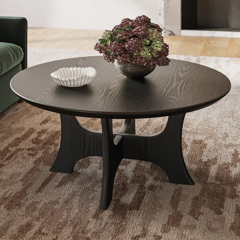 O&Co Damian Round Wood Coffee Table