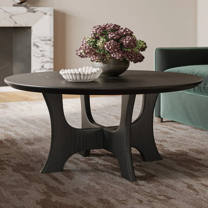 O&Co Damian Round Wood Coffee Table