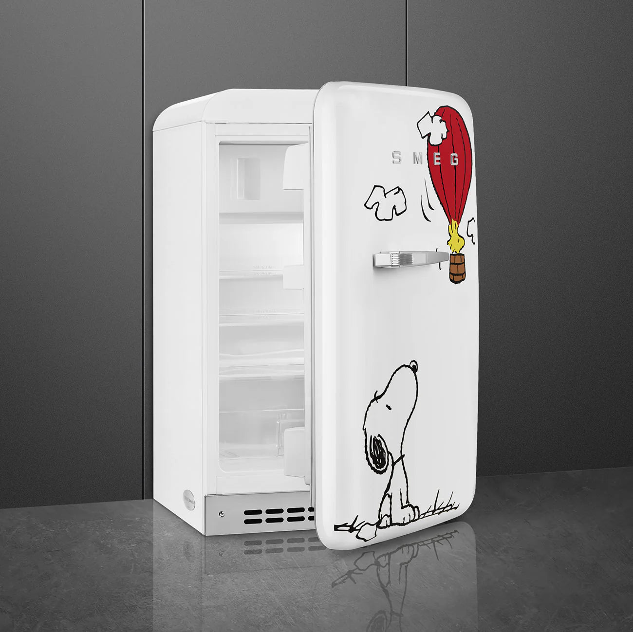 SMEG Refrigerator Retro-style White Snoopy Glossy