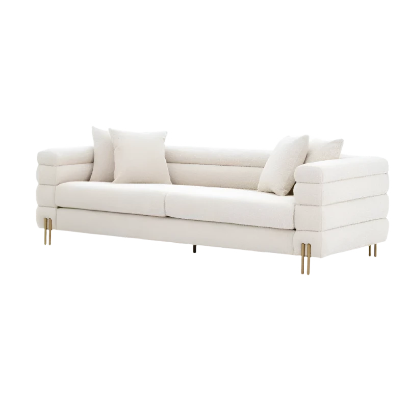 Eichholtz York 3 Seater Sofa in Boucle Cream