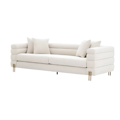 Eichholtz York 3 Seater Sofa in Boucle Cream